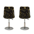 Gold And Black Virgo Sign Print Bar Stool Covers