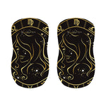 Gold And Black Virgo Sign Print Bar Stool Covers