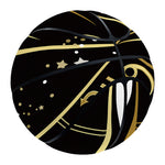 Gold And Black Virgo Sign Print Basketball
