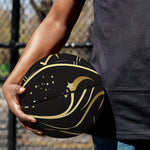 Gold And Black Virgo Sign Print Basketball