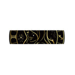 Gold And Black Virgo Sign Print Bed Runner