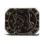 Gold And Black Virgo Sign Print Bifold Wallet