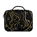 Gold And Black Virgo Sign Print Briefcase Bible Bag