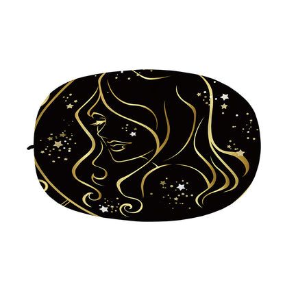 Gold And Black Virgo Sign Print Car Side Mirror Covers