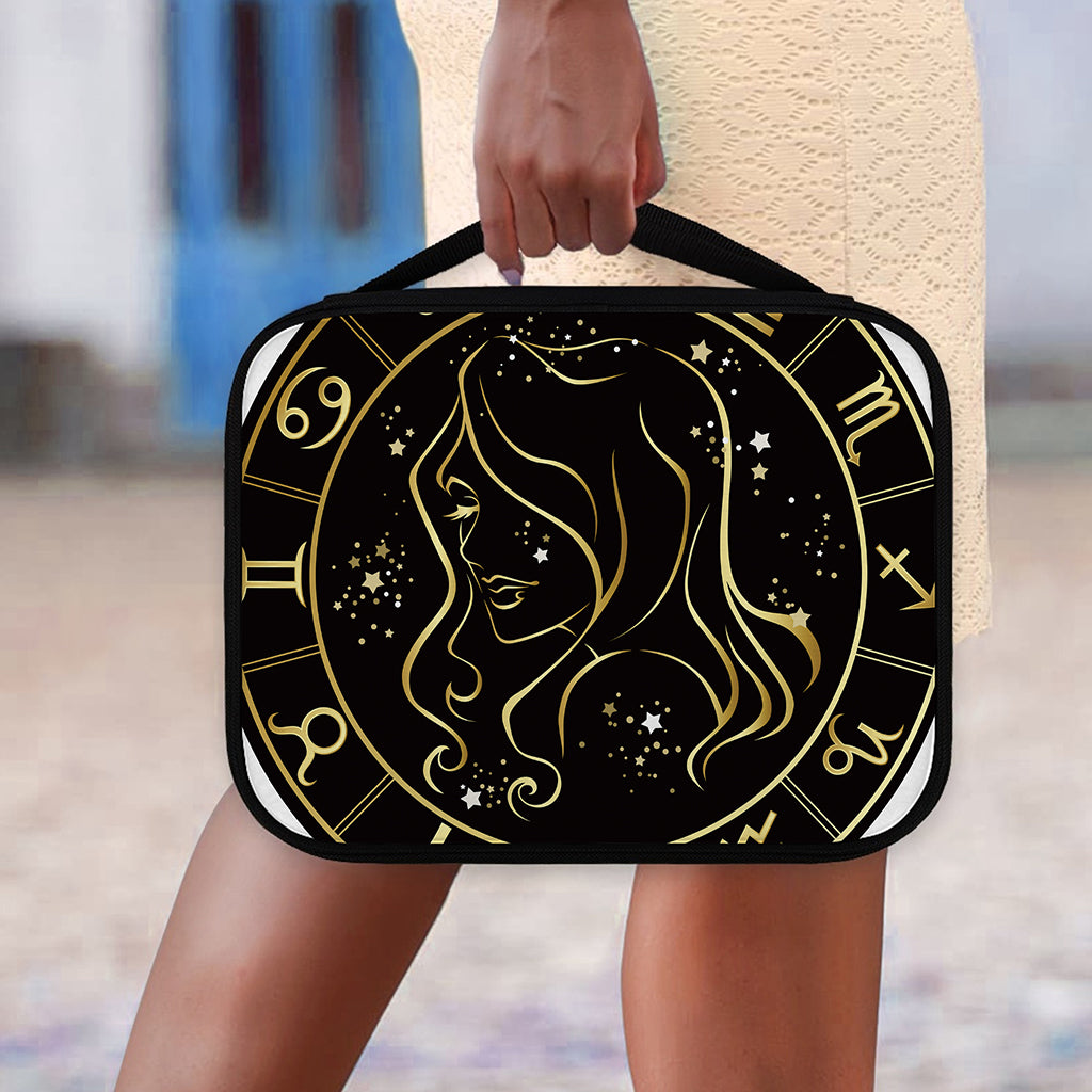 Gold And Black Virgo Sign Print Classic Bible Case
