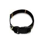 Gold And Black Virgo Sign Print Dog Collar