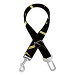 Gold And Black Virgo Sign Print Dog Seat Belt