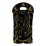Gold And Black Virgo Sign Print Double Neoprene Wine Tote