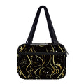Gold And Black Virgo Sign Print Double Strap Bible Bag