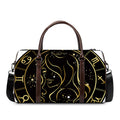 Gold And Black Virgo Sign Print Duffel Bag
