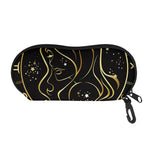 Gold And Black Virgo Sign Print Glasses Case