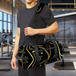 Gold And Black Virgo Sign Print Gym Bag