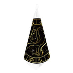 Gold And Black Virgo Sign Print Hand Towel