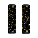Gold And Black Virgo Sign Print Handle Covers