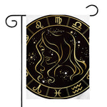 Gold And Black Virgo Sign Print House Flag