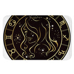 Gold And Black Virgo Sign Print Indoor Door Mat