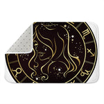 Gold And Black Virgo Sign Print Indoor Door Mat