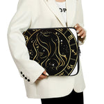 Gold And Black Virgo Sign Print Laptop Sleeve