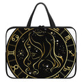 Gold And Black Virgo Sign Print Laptop Sleeve With Handle