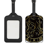 Gold And Black Virgo Sign Print Luggage Tag