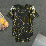 Gold And Black Virgo Sign Print Men's Bodysuit