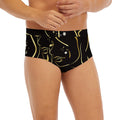 Gold And Black Virgo Sign Print Men's Briefs