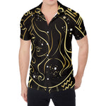 Gold And Black Virgo Sign Print Men's Shirt