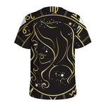 Gold And Black Virgo Sign Print Men's Sports T-Shirt