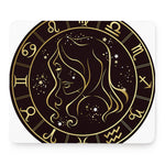 Gold And Black Virgo Sign Print Mouse Pad