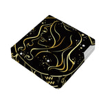 Gold And Black Virgo Sign Print Outdoor Seat Cushion Cover