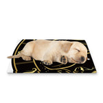 Gold And Black Virgo Sign Print Pet Cooling Mat Cover