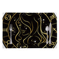 Gold And Black Virgo Sign Print Placemat