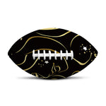Gold And Black Virgo Sign Print Rugby Ball