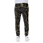 Gold And Black Virgo Sign Print Scuba Joggers