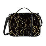 Gold And Black Virgo Sign Print Shoulder Strap Bible Bag