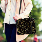 Gold And Black Virgo Sign Print Shoulder Strap Bible Bag