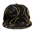 Gold And Black Virgo Sign Print Snapback Cap
