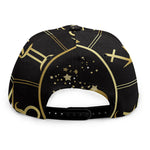 Gold And Black Virgo Sign Print Snapback Cap