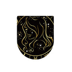 Gold And Black Virgo Sign Print Toilet Lid Cover