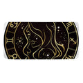 Gold And Black Virgo Sign Print Towel
