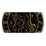 Gold And Black Virgo Sign Print Towel