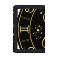 Gold And Black Virgo Sign Print Trifold Wallet