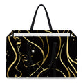 Gold And Black Virgo Sign Print Utility Tote Bag