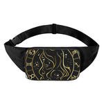 Gold And Black Virgo Sign Print Waist Bag