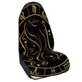 Gold And Black Virgo Sign Print Waterproof Car Seat Cover