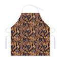 Gold And Blue Paisley Pattern Print Adjustable Apron