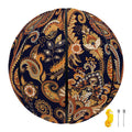 Gold And Blue Paisley Pattern Print Basketball