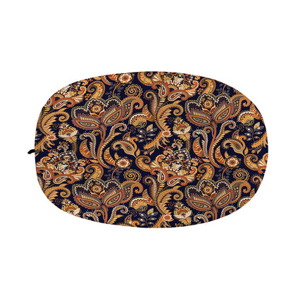 Gold And Blue Paisley Pattern Print Car Side Mirror Covers
