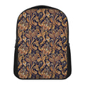 Gold And Blue Paisley Pattern Print Casual Backpack