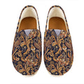 Gold And Blue Paisley Pattern Print Casual Shoes